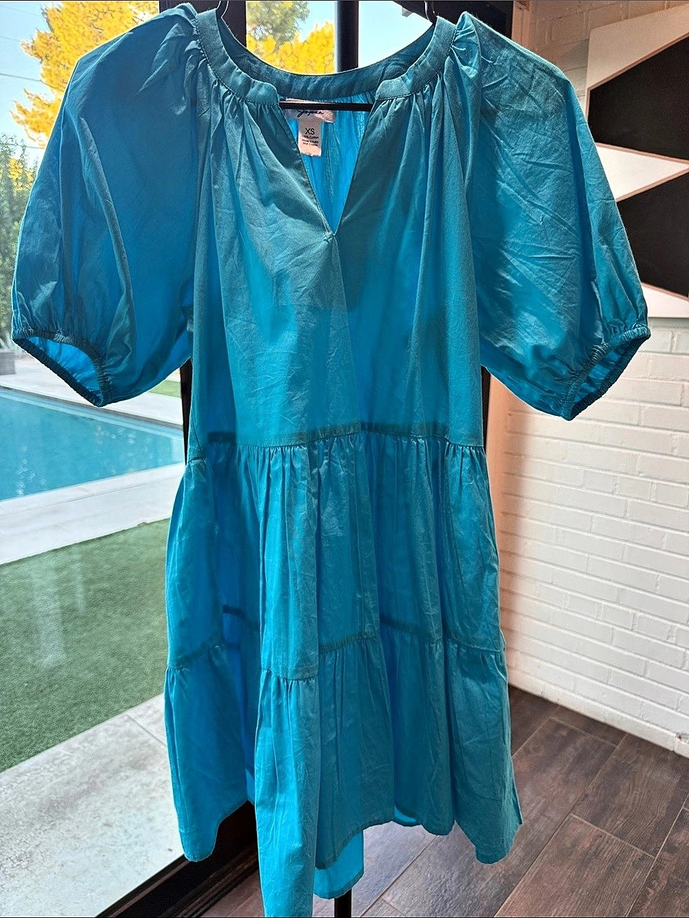 Japra Cotton Mini Dress in Blue Size XS Like New